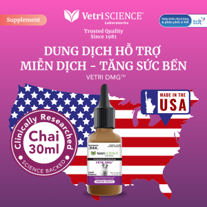 DUNG DỊCH HỖ TRỢ MIỄN DỊCH & TĂNG CƯỜNG SỨC BỀN CHO CHÓ MÈO VETRI DMG FOODSCIENCE [ 30ml ]