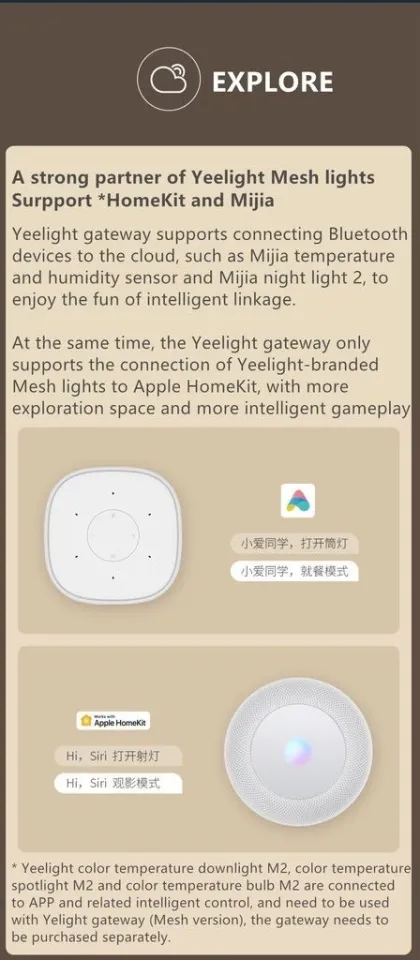 Yeelight Smart Home Lighting M2 Bluetooth Mesh Edition Gateway