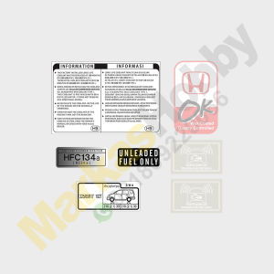 Stiker Honda CRV Gen 3 Warning Set