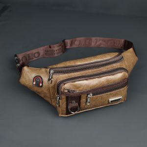 Tas Pinggang Pria Wanita Bahan Kulit PU Leather Polo Amstar Selempang Bahu