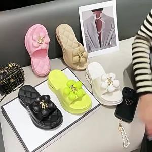 [Free Shipping] 6Cm Thick-Soled EVA Slippers For Women New Summer Beach Height-Increasing Platform Sandals For Ladies