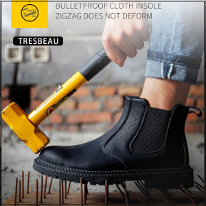Mens boots High top anti-slip wear and anti-puncture work safety shoes