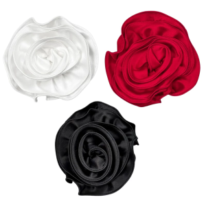 15cm 3D Silk Rose Flower Applique Handmade Evening Gowns Flower Brooch Dancer Dress Flower Brooch Pin Sewing On Patches