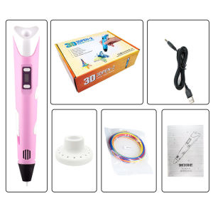 3D Printing Pen 3D Printer Arts Pen Making Doodle Arts Crafts / Pulpen 3D / Pena 3D Printing Pen / Magic 3D Stereoscopic Printing Pen /USB Cable Intelligent Murah 3D Pen Free PLA Filament  3D Printing Pen