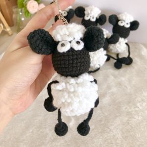 Móc Khóa Len Cừu Shaun The Sheep - handmade - có sẵn hàng