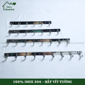 Móc treo đồ nhà tắm Inox 304 PHÁT ĐẠT (6,7,8 móc) không rỉ sét, Móc áo đầu bi inox, giá treo inox (SP012B). 