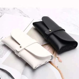 Personality Narrow frame leather sunglasses Eyewear case Womens portable eyewear storage bag