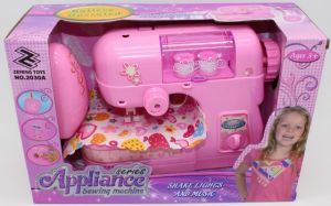 BATTERY OPERATED ELECTRIC TOY SEWING MACHINE PRETEND PLAY SET FOR KIDS AND GIRL