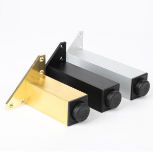 Onuobao 4PCS Furniture Feet Cabinet Feet Can Be Adjusted Square Aluminum Bathroom Cabinet Sofa Coffee Table Leg Metal Thickening