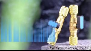 2PCS Air Conditioner Ball Valve AdapterAC Brass Ball Valve Connector    1/4 SAE Female Thread Adapter with Shut-off Flow Controlfor HVAC Refrigeration Fitting