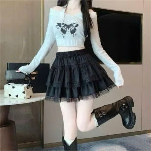 chân váy 2 TẦNG REN CHẤT VẢI MỀM MẠI DỄ THƯƠNG CÓ SẴN BẢO HỘ BÊN TRONG Y3