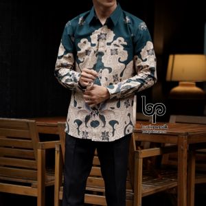 Batik Persik Premium Baju Batik Couple Blazer Dan Kemeja Lengan Panjang Slimfit