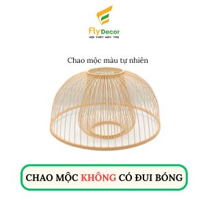 Đèn lồng mây tre gắn trần trang trí hoa tăm kép cho quán cafe phòng bếp