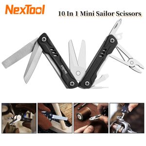 NexTool Mini Sailor Scissors Version 10 in 1 edc Camping Multitools Hand Pliers Tools Mini Pocket Folding File Sim Card Pin Needle