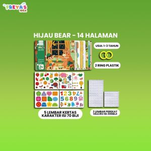 FR-M380 Buku Aktivitas Bayi Lucu DIY Quiet Busy Book dan Velcro 14 30 Halaman / Mainan Buku Edukasi