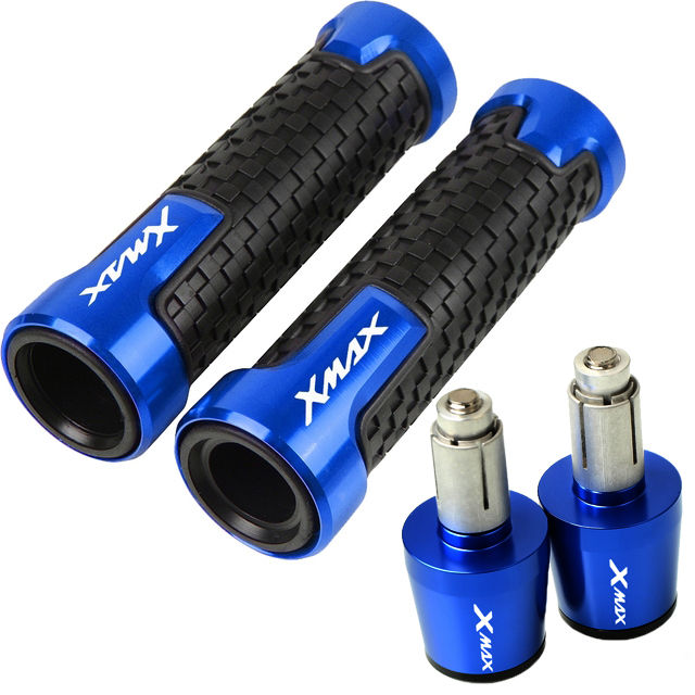 Manopole E Tappi Manubrio Per Yamaha Xmax - Alluminio CNC, Antiscivolo, Colore Rosso