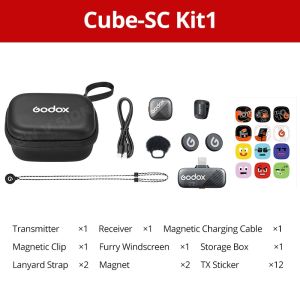Godox Cube-S 2.4GHz Hệ thống micro không dây thiết kế Time Capsule hoàn toàn mới 300m truyền ổn định cho phát trực tiếp chụp vlog