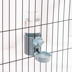 FMSRZX Plastic Automatic Water Bottle Cage Hanging Feeding Product Pet Bowls Drinker Feeder Pet Food Container