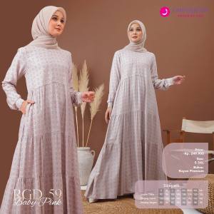 Gamis Katun Rayon Wanita Adem / Rauna GD-59 Terbaru / Fashion Muslim