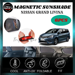 Nissan Grand Livina Magnetic Sunshade Custom Fit OEM Sun Shade (6PCS)