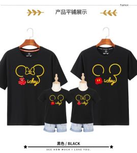áo thun gia đình 3/4/5 người mẫu MICKEY đủ màu xanh-vàng-đen-trắng đủ size - Đồng Phục Anh Nga