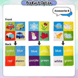 [iRojak] Tissue Box Soft Stuffed High Contrast Crinkle Montessori Scarf Sensory Toys 宝宝纸巾盒抽纸玩具 Mainan Bayi - BT373