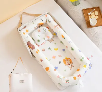 Easyhome.sg | Foldable Baby Bed Portable Newborn Cot | Baby Lounger Nest Sleeping Carry Bag | Infant Crib Travel Bed