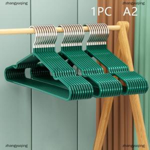 [COD] zhangyuqing Clothes Hanger Hanger With Grooves For Airing Children Adult Metal Simple Thick Non-slip Dip Plastic Coat Hanger Blue Green