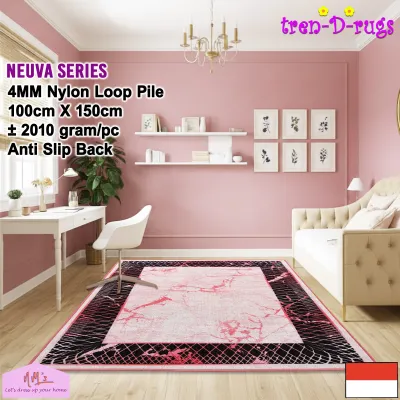 Tren-D-rugs Karpet eropa aesthetic 100 cm x 150 cm anti slip permadani motif abstrak alas lantai ruang tamu kamar tidur keluarga - NMs