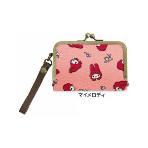 Japan Sanrio Kuromi Melody Fabric Kuromi Design Kiss Lock Coin Pouch cute girl coin purse small storage bag Card purse
