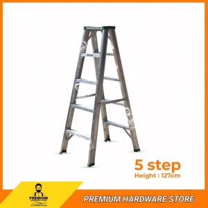 PREMIUM 5 Steps Aluminum Light Duty Double Sided Ladder Tangga Lipat Double Side Rumah 楼梯 双层楼梯