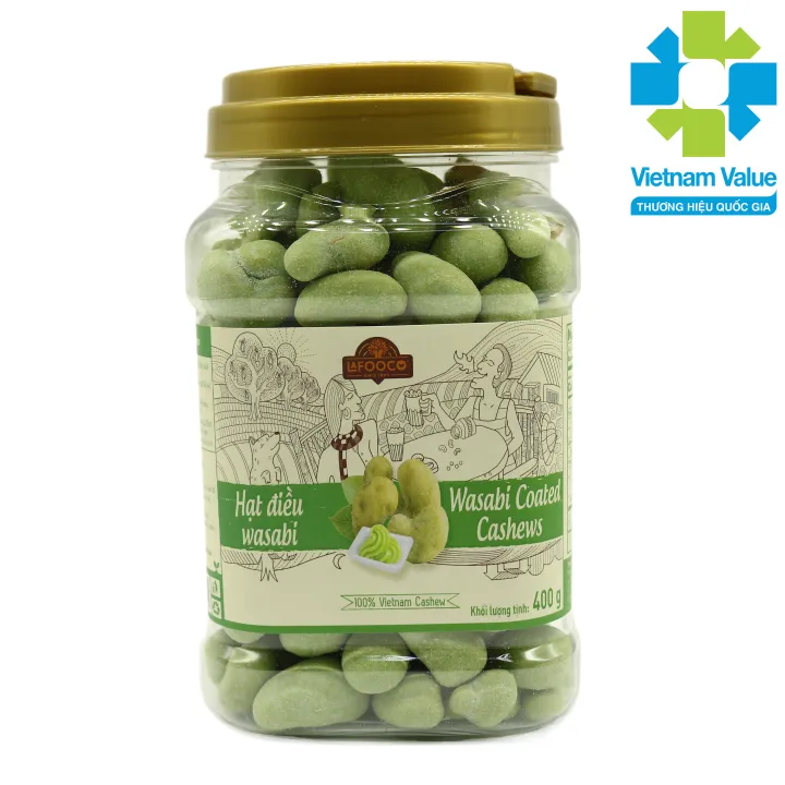 Hạt Điều Wasabi 400G/ hủ _ Lafooco