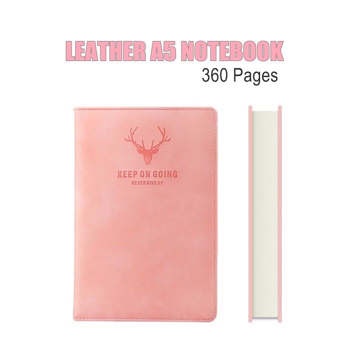 MALAYSIA: 360 Halaman Super Tebal Wax Sense Kulit A5 Notebook Pejabat Perniagaan Buku Nota Kerja Harian / 360 Pages Super Thick Wax Sense Leather A5 Notebook Business Office Daily Work Notebook