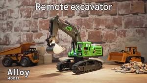 Xe điều khiển từ xa sạc lại mới xe kỹ thuật máy xúc điều khiển từ xa máy xúc phun hợp kim đồ chơi trẻ em