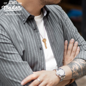 Maden brand High-quality tooling style men young gentleman American retro long-sleeved shirt autumn new mens business party casual shirt