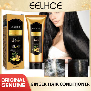 Eelhoe Ginger Hair Growth Cream Hair Mask Repair Frizzy White Hair to Black Anti Loss Soft Smooth Grey White Hair Treatment Ginger Nourishing Conditioner Regrowth Hair Cream Nature Repair Frizzy Damage Hair Grey Hair Treatment Products