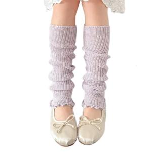 1 Pair Childrens Piled Up Socks Sweet Girls Knitted Foot Cover Trendy Leg Warmer Breathable Stackable Socks