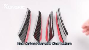 KUNGKIC Real Carbon Fiber For Subaru BRZ Toyota GR86 2021-2024 Front Fender Spoiler Blade Trim Bumper Stickers Exterior Accessories
