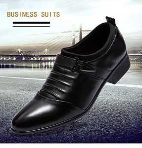 Sepatu Pantofel Pria Pantofel Tanpa Tali Kerja Kantor Formal Hitam Pria Sepatu Santai 072