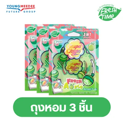 [แพ็ค12ชิ้น] FreshTime X Chupa Chups ถุงหอมปรับอากาศ ถุงหอมรถยนต์ น้ำหอมรถยนต์ ถุงหอมจูปาจุ๊ปส์ ดับกลิ่น 9g
