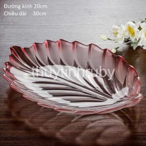 Tô dĩa thủy tinh chiếc lá cao cấp Khay Đựng Hoa Quả Đĩa Trái Cây đẹp Thố Để hoa quả dĩa Bánh Kẹo ngày Tết đẹp sang trọng