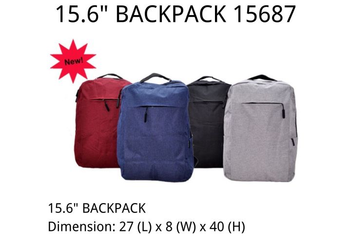 HIGH QUALITY 15.6 Laptop Backpack 15687 Lazada