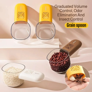 🔥Hot sale🔥Multi-function quantitative grain spoon with insect-proof box detachable grain spoon