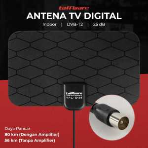 COD Antena TV Digital Indoor Taffware D139 Fleksibel dan Sinyal Kuat Untuk Mendapatkan Saluran TV