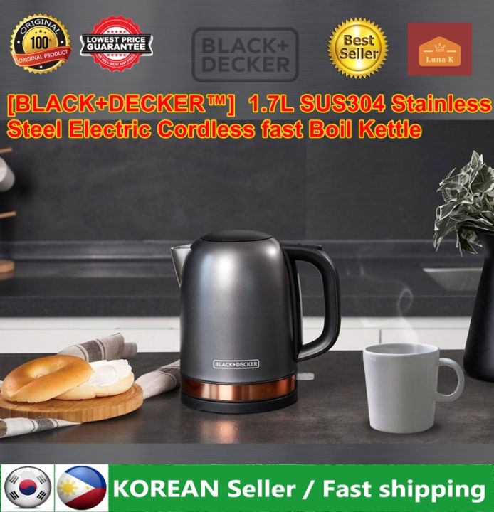 [BLACK+DECKER™] 1.7L SUS304 Stainless Steel Electric Cordless fast Boil
