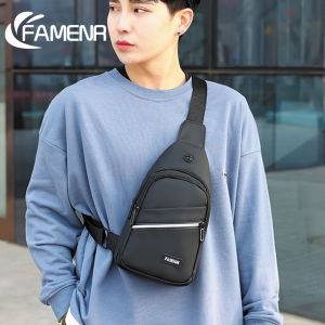 FAMENR [48-Hour Ship] Crossbody Bag Men Multifunction Waterproof Oxford Chest Pack