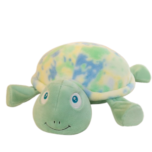 SIRENXI Fluffy Rainbow Turtle Plush Doll Collection Stuffed Doll Sea Turtle Animal Doll Kawaii Series Ornaments Ins Green Turtle Plush Toy Children Gift