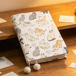 A5 A6 Cartoon Little Flower Cat Notebook Cover Planner Case Cover Protective Shell Journal Cover Protector Office Stationery2026