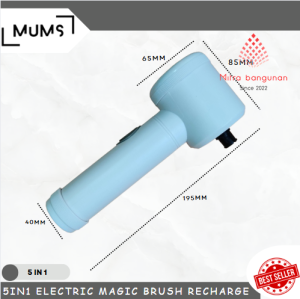 MB - Sikat Electric sikat Elektrik Magic Brush 5 in 1 Electric Cleaning Brush recharge
