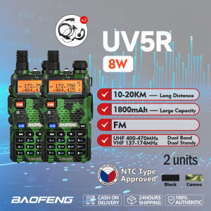 Baofeng UV-5R Walkie Talkie 2set 8W High Power 128CH Frequency band Portable Dual Band UHF/VHF Radio 10KM Long Range FM Transceiver